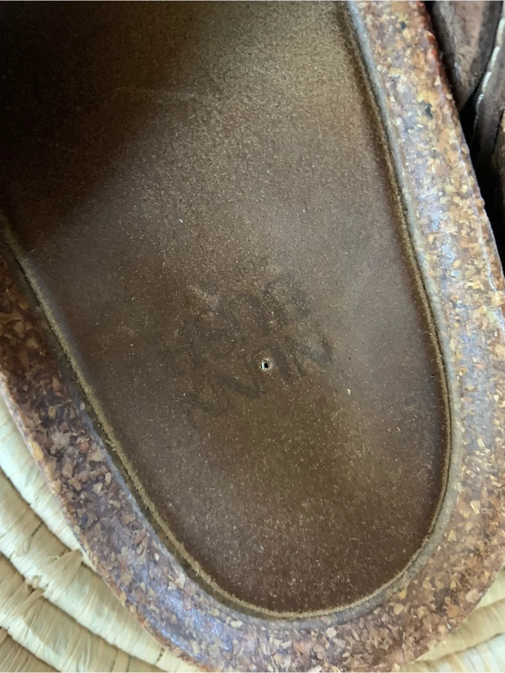 NUNN BUSH Brown Leather Buckle Slide Footbed Cork Sandals